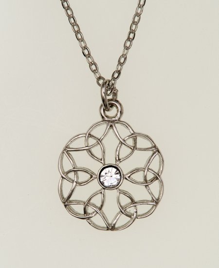 Silver, Gold and Diamond Trinity Pendant S45347